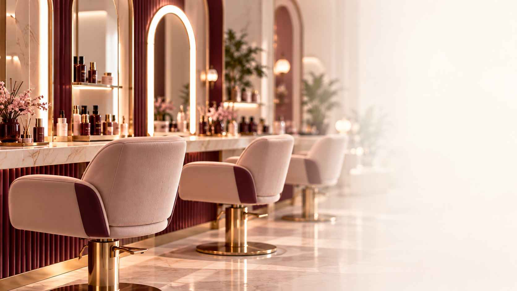 Luxury beauty salon interior